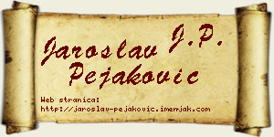 Jaroslav Pejaković vizit kartica